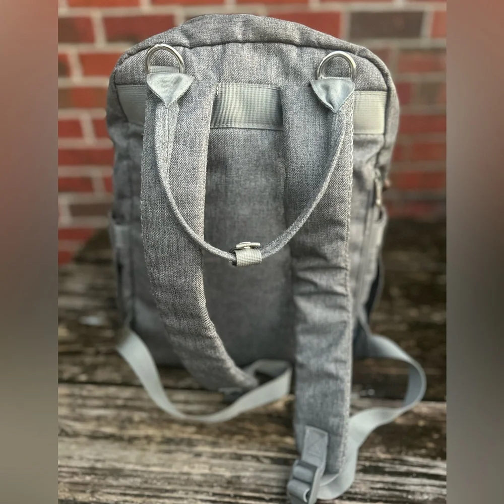 RUVALINO Gray Waterproof Multifunction Large Capacity Diaper Bag Backpack Z3
